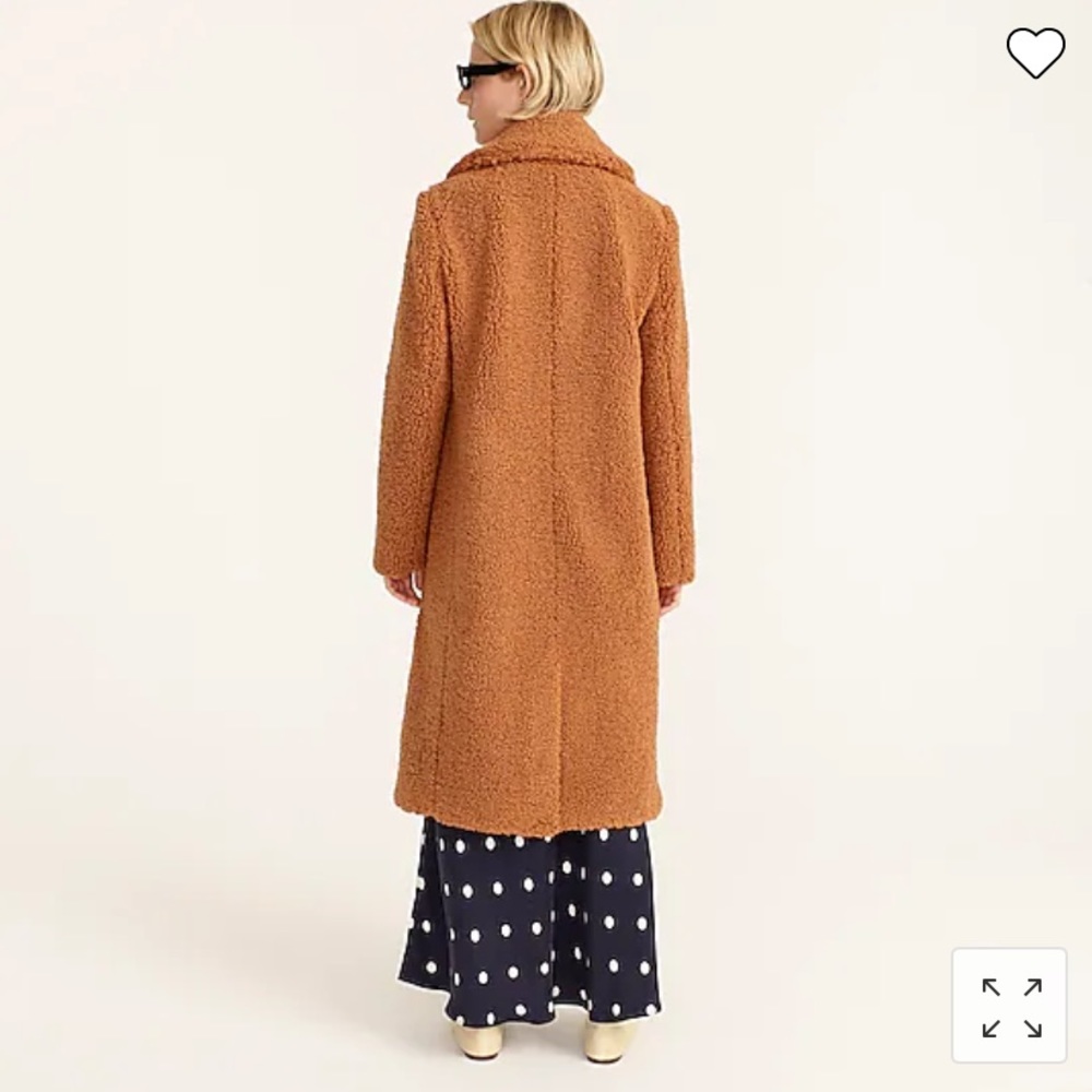 J. Crew Petite double-breasted teddy sherpa topcoat - Picture 3 of 8